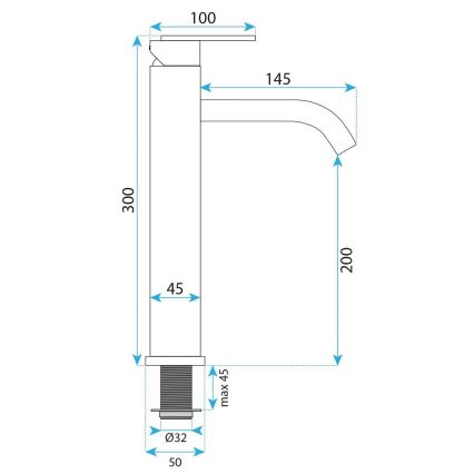 REA-B0971 - Slavina za umivaonik ONTARIO 30 cm brušeni bakar