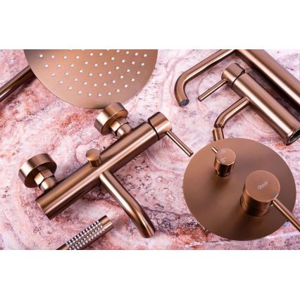 REA-B1112 - Slavina za umivaonik LUNGO 16,5 cm, brušeni bakar