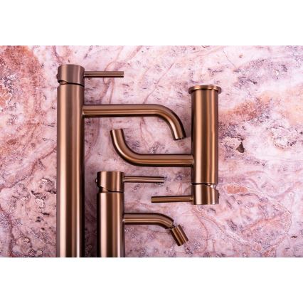 REA-B1112 - Slavina za umivaonik LUNGO 16,5 cm, brušeni bakar