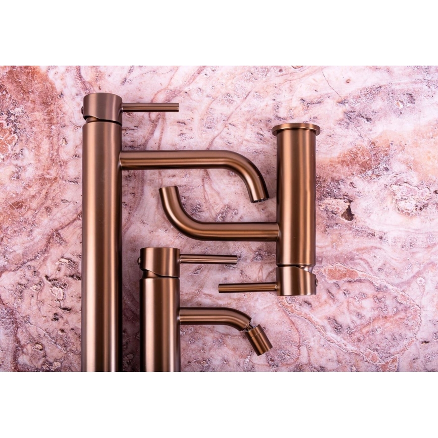 REA-B1112 - Slavina za umivaonik LUNGO 16,5 cm, brušeni bakar