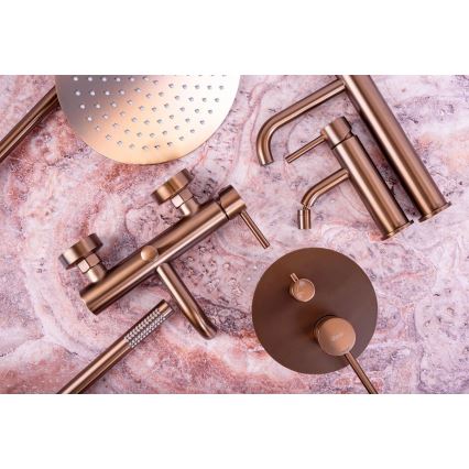 REA-B1112 - Slavina za umivaonik LUNGO 16,5 cm, brušeni bakar