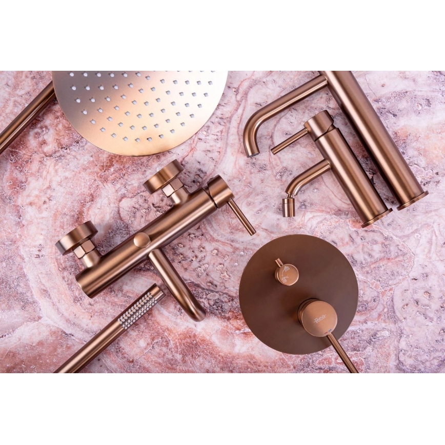 REA-B1112 - Slavina za umivaonik LUNGO 16,5 cm, brušeni bakar