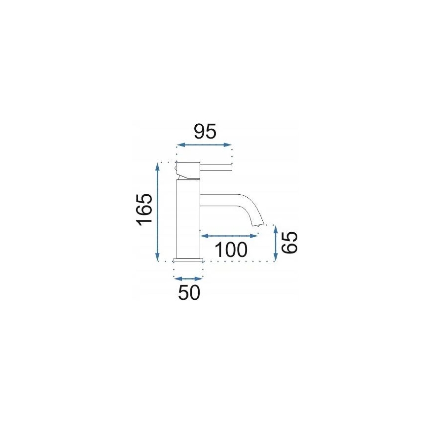 REA-B1112 - Slavina za umivaonik LUNGO 16,5 cm, brušeni bakar