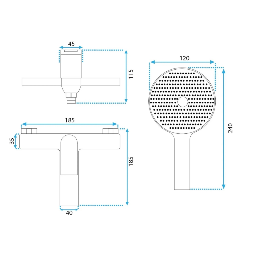 REA-B1129 - Kupaonski set AVALON zlatni