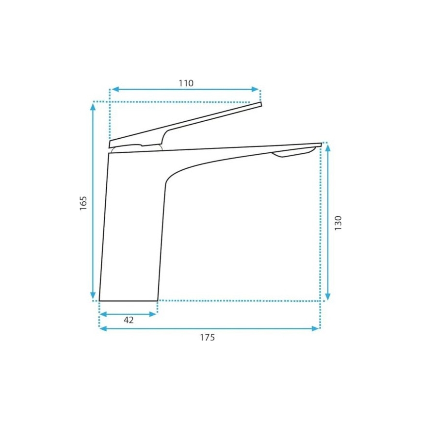 REA-B1178 - Slavina za umivaonik AVALON 16,5 cm sjajni krom
