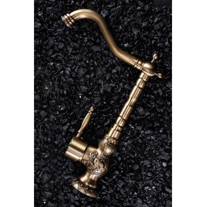 REA-B2500 - Miješalica za umivaonik VENICE RETRO 32 cm brušeno zlato