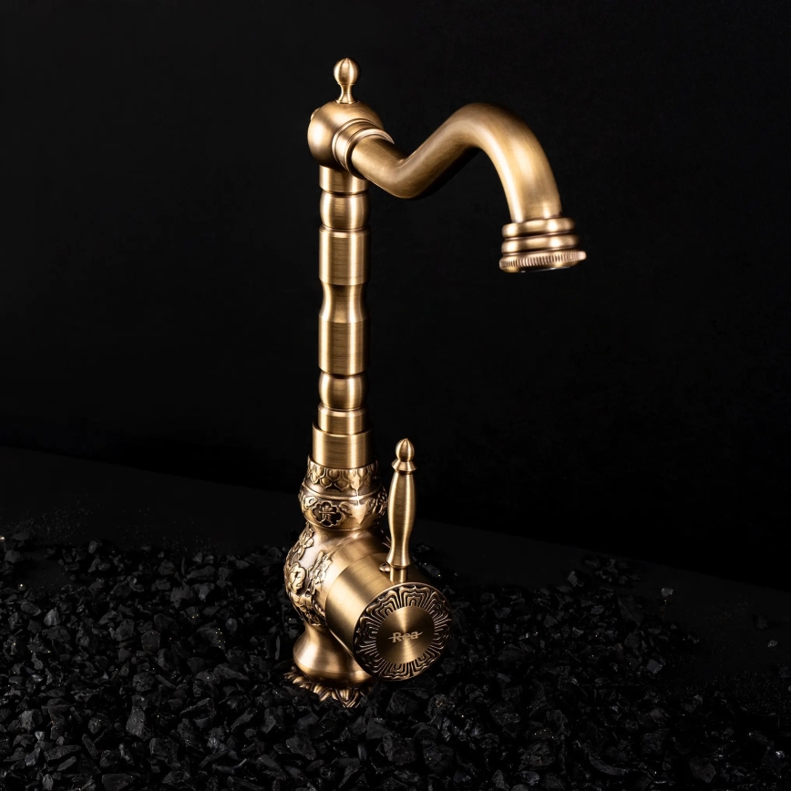 REA-B2500 - Slavina za umivaonik VENICE 32 cm, brušeno zlato