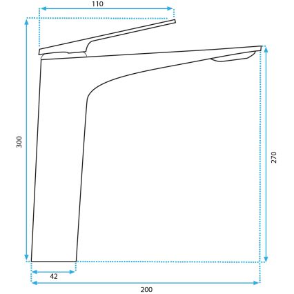 REA-B2704 - Slavina za umivaonik AVALON 30 cm titan