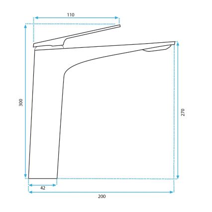 REA-B2705 - Miješalica za umivaonik AVALON 30 cm, brušeno zlato