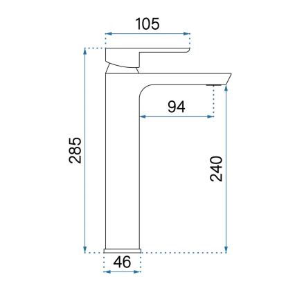 REA-B3006 - Slavina za umivaonik ARGUS 28,5 cm brušeni bakar