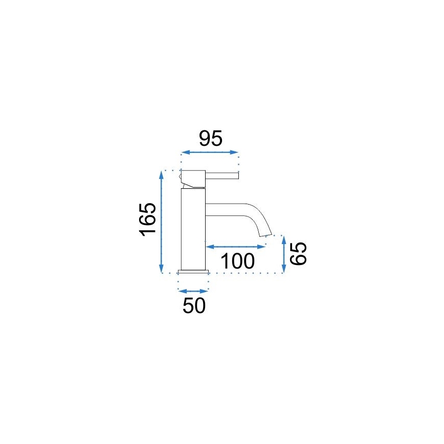 REA-B4101 - Slavina za umivaonik LUNGO 16,5 cm, sjajni krom
