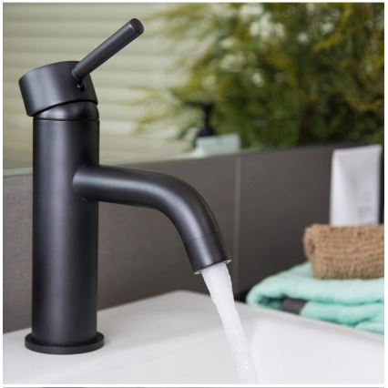 REA-B4102 - Slavina za umivaonik LUNGO 16,5 cm crna