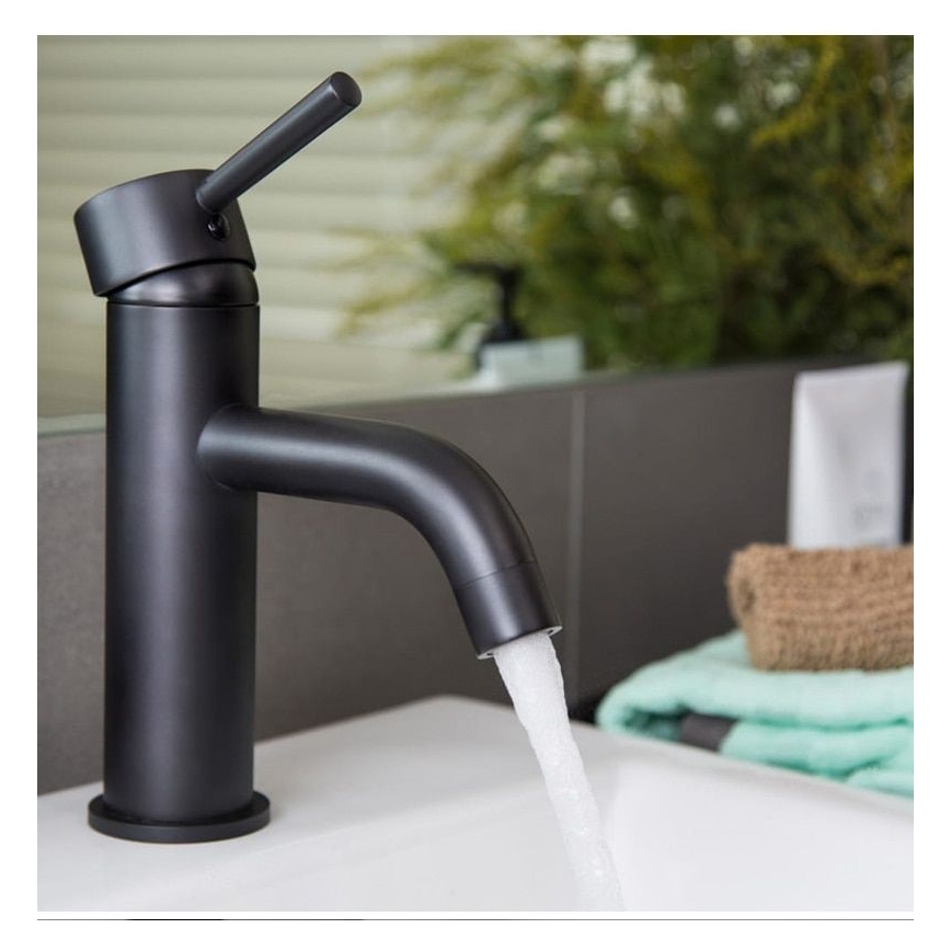 REA-B4102 - Slavina za umivaonik LUNGO 16,5 cm crna