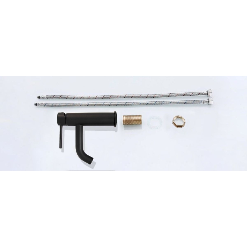 REA-B4102 - Slavina za umivaonik LUNGO 16,5 cm crna