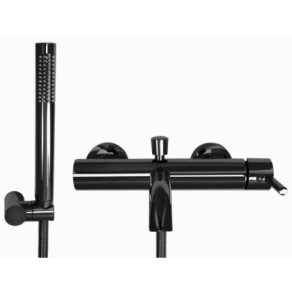 REA-B4422 - Set za kadu LUNGO, sjajna crna