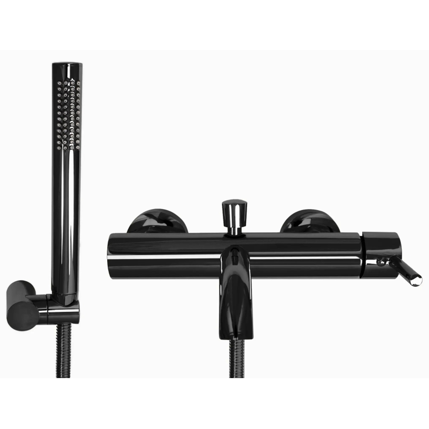 REA-B4422 - Set za kadu LUNGO, sjajna crna
