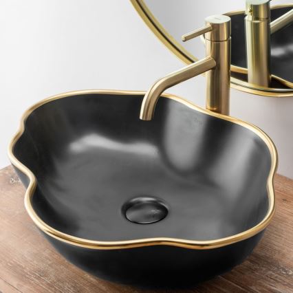 REA-B4526 - Slavina za umivaonik LUNGO 28 cm, brušeno zlato