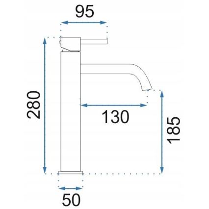 REA-B4526 - Slavina za umivaonik LUNGO 28 cm, brušeno zlato