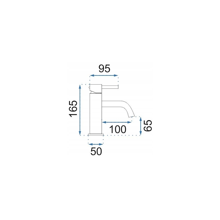 REA-B4527 - Baterija za umivaonik LUNGO 16,5 cm, brušeno zlato