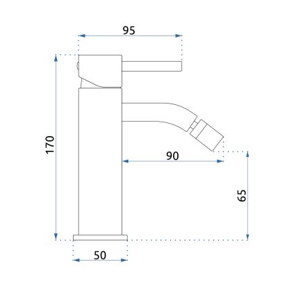 REA-B4700 - Miješalica za bide LUNGO 17 cm ružičasto zlato