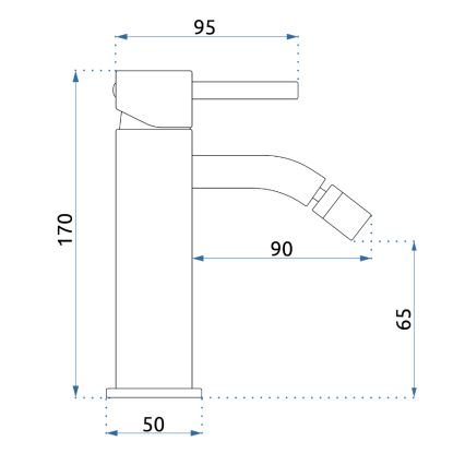 REA-B4702 - Miješalica za bide LUNGO 17 cm, brušeno zlato
