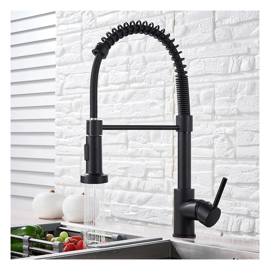 REA-B4820 - Kuhinjska miješalica s izvlačivim tušem COLIN 42,5 cm crna