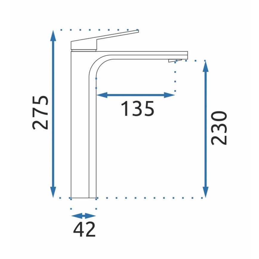 REA-B4896 - Slavina za umivaonik MARCO 27,5 cm crna