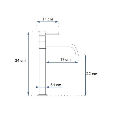 REA-B5002 - Baterija za umivaonik LUGANO 34 cm zlatna
