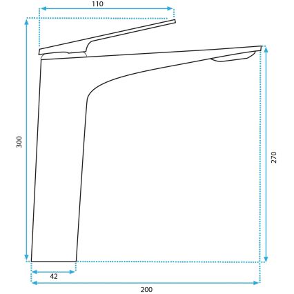 REA-B5060 - Umivaonička miješalica AVALON 30 cm sjajni krom