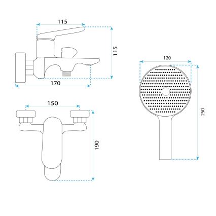 REA-B5063 - Set za kadu MARCO titan