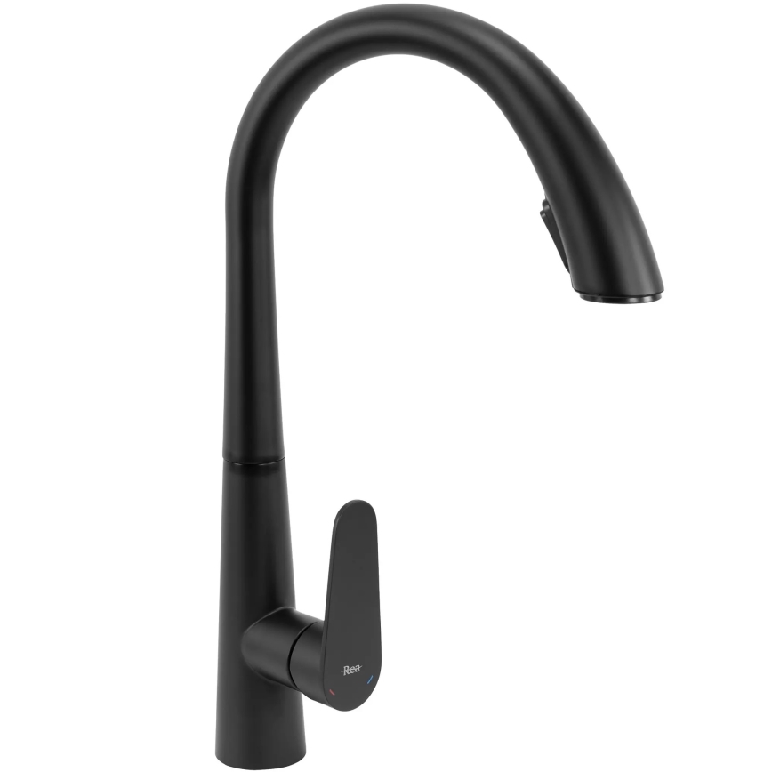 REA-B5313 - Kuhinjska slavina ROSS s izvlačivim tušem 43 cm crna