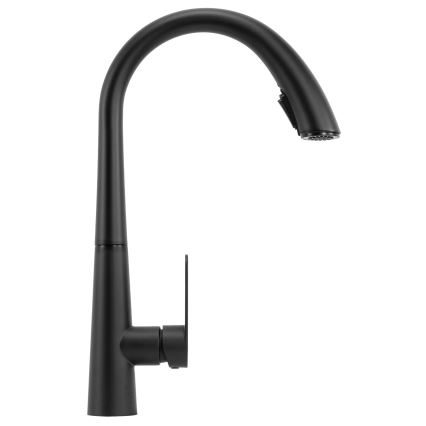 REA-B5313 - Kuhinjska slavina ROSS s izvlačivim tušem 43 cm crna