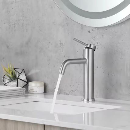 REA-B5324 - Baterija za umivaonik CLIF, 20,5 cm, brušeni čelik