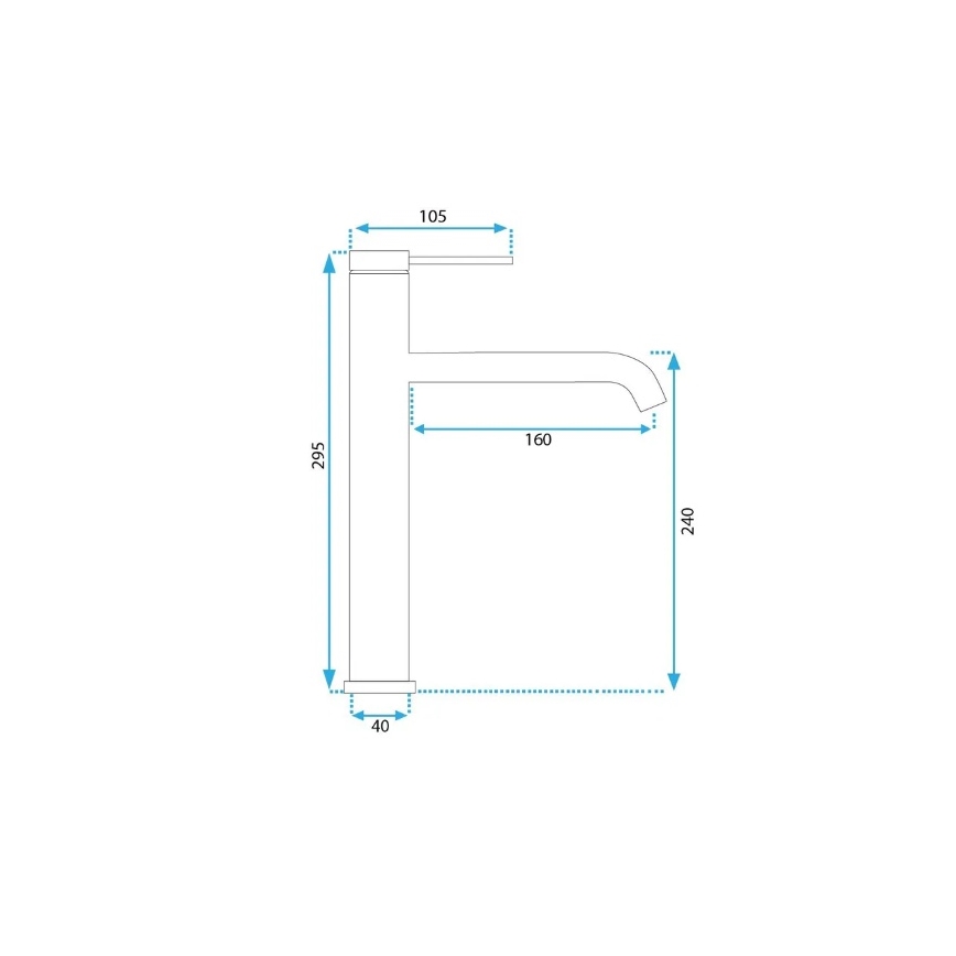 REA-B5330 - Baterija za umivaonik CLIF 29,5 cm nikl