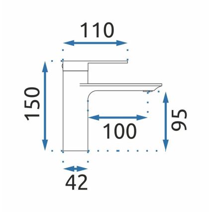 REA-B6202 - Baterija za umivaonik STORM 15 cm sjajni krom