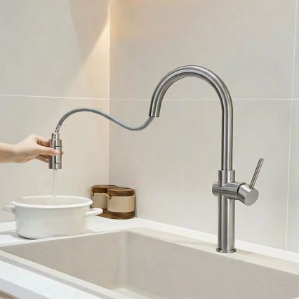 REA-B6330 - Kuhinjska miješalica s izvlačivim tušem FRESH 45 cm nikl