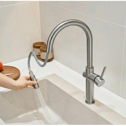 REA-B6330 - Kuhinjska miješalica s izvlačivim tušem FRESH 45 cm nikl