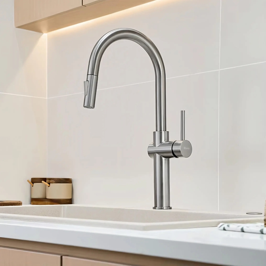 REA-B6330 - Kuhinjska miješalica s izvlačivim tušem FRESH 45 cm nikl