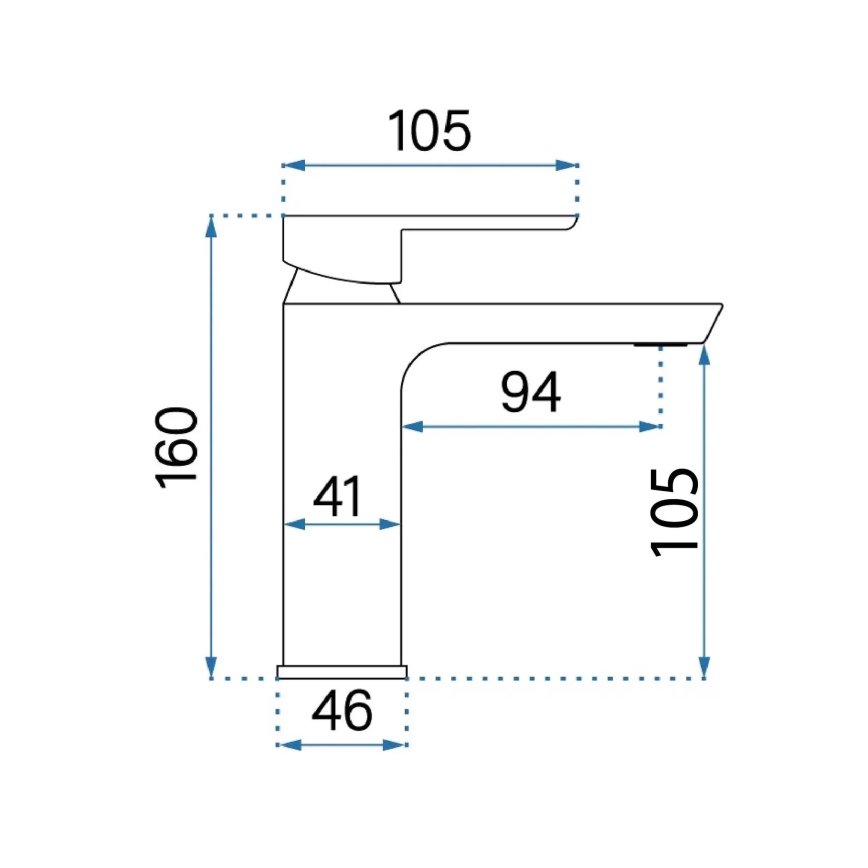 REA-B6410 - Umivaonska baterija ARGUS 16 cm, brušeno zlato