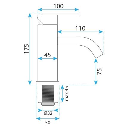 REA-B6444 - Slavina za umivaonik FOSTER 18,2 cm zlatna