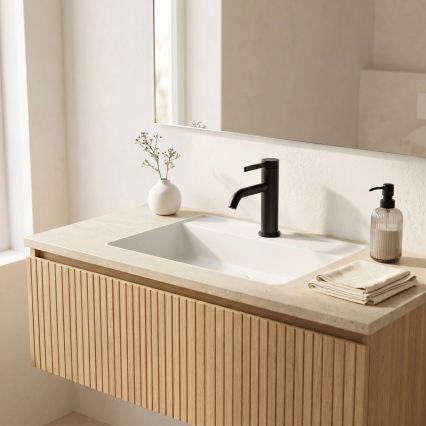 REA-B6531 - Baterija za umivaonik RIVO 16,5 cm crna