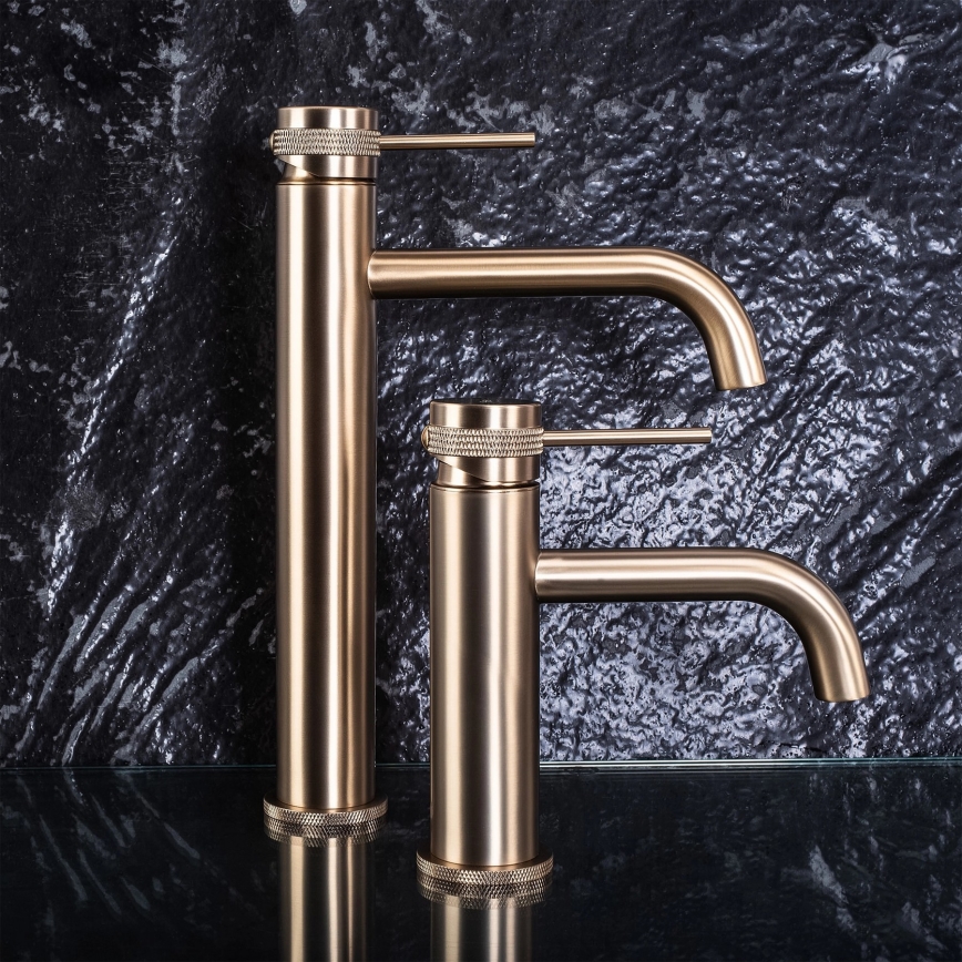 REA-B6950 - Baterija za umivaonik LUNGO 16,5 cm, brušeno zlato