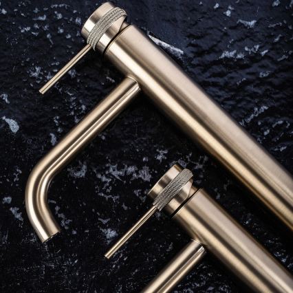 REA-B6950 - Baterija za umivaonik LUNGO 16,5 cm, brušeno zlato