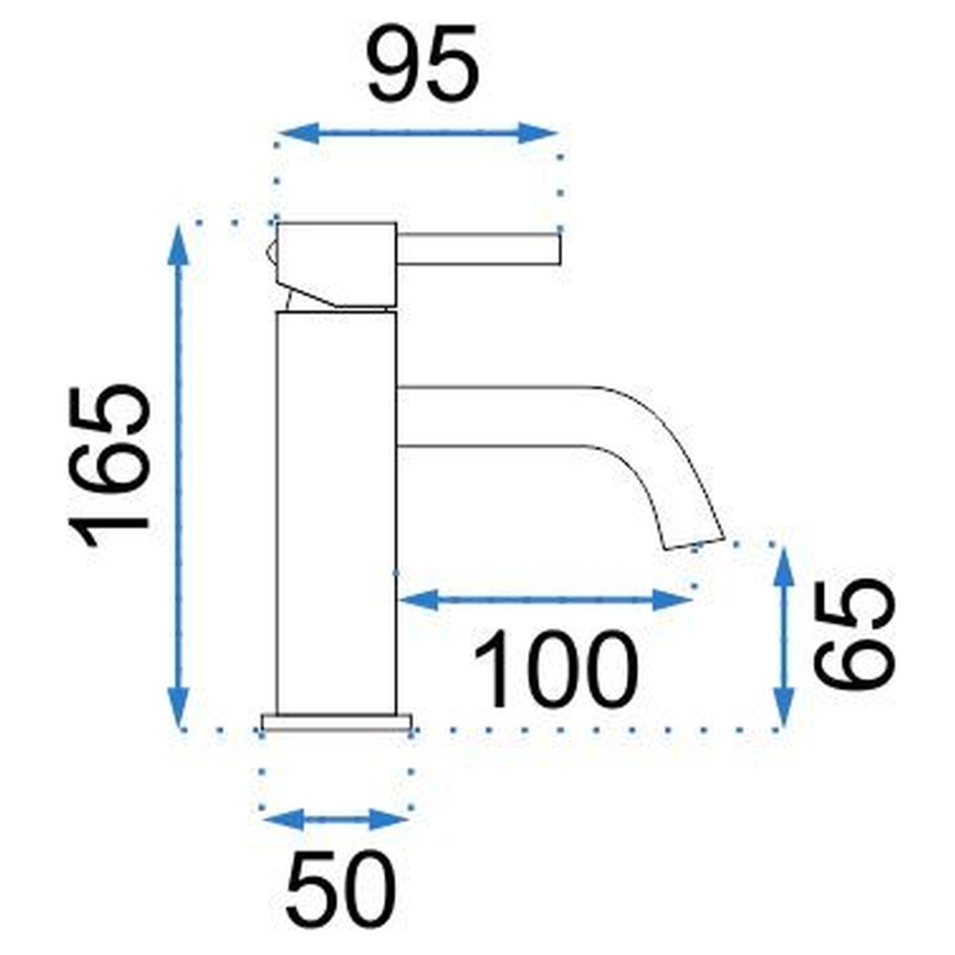 REA-B6950 - Baterija za umivaonik LUNGO 16,5 cm, brušeno zlato