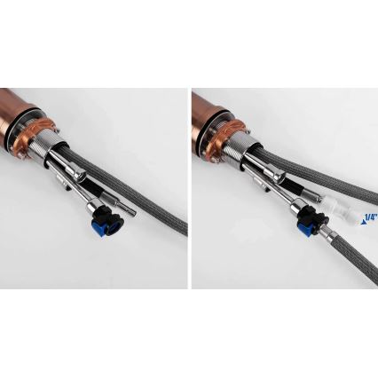 REA-B7436 - Kuhinjska miješalica s izvlačivim tušem i filtracijom ECO FRESH 37,5 cm bakar