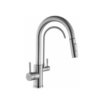 REA-B7563 - Kuhinjska miješalica za sudoper s izvlačnom prskalicom i ECO FRESH filtracijom 37,5 cm nikl