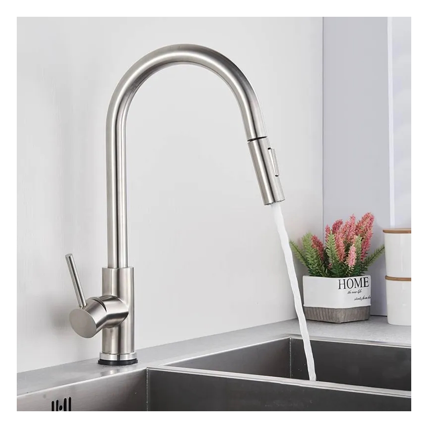 REA-B9146 - Kuhinjska miješalica za sudoper FRESH s izvlačivim tušem 39,5 cm nikl