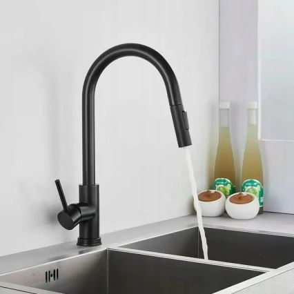 REA-B9147 - Kuhinjska miješalica FRESH s izvlačivim tušem, 39,5 cm, mat crne boje