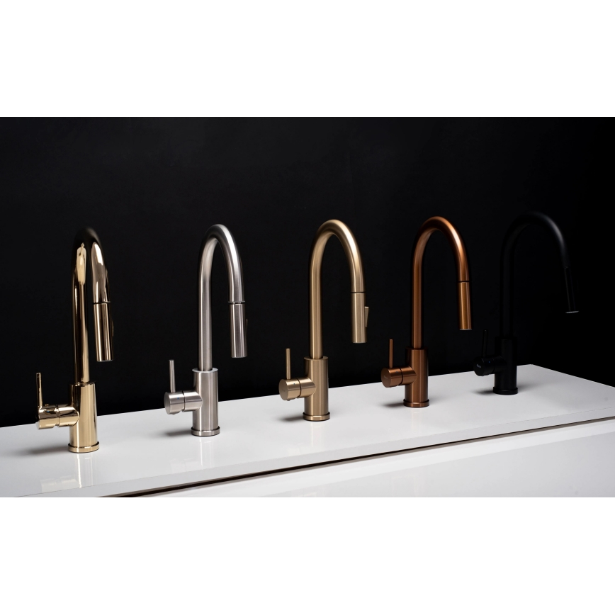 REA-B9148 - Kuhinjska miješalica s izvlačivim tušem FRESH 39,5 cm brušeno zlato