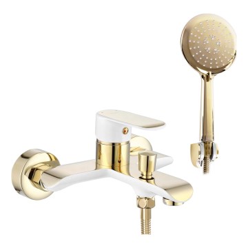 REA-B9932 - Set za kadu BLOOM, mat bijela/zlatna